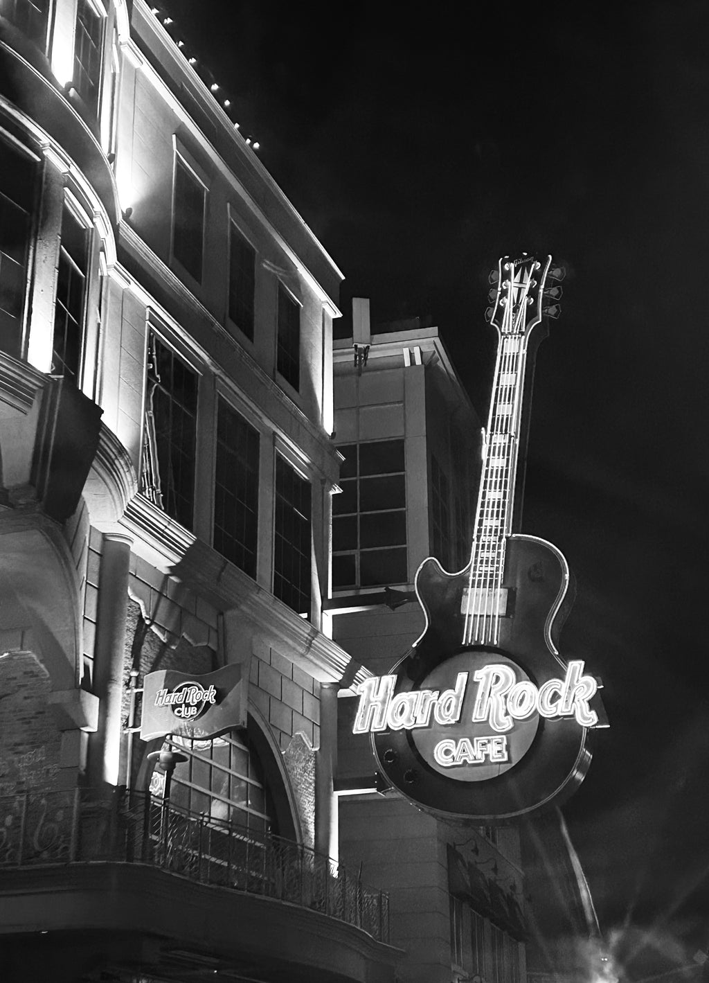 Hard Rock Cafe at Night Photograph Print